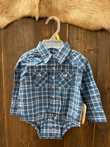 Baby Boys Wrangler Plaid Onesie