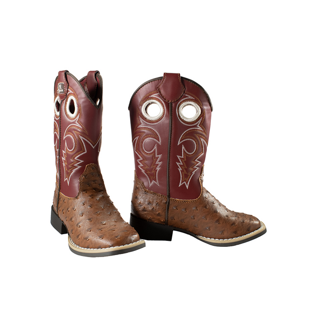Twister Luca Red & Brown Ostrich Boots.