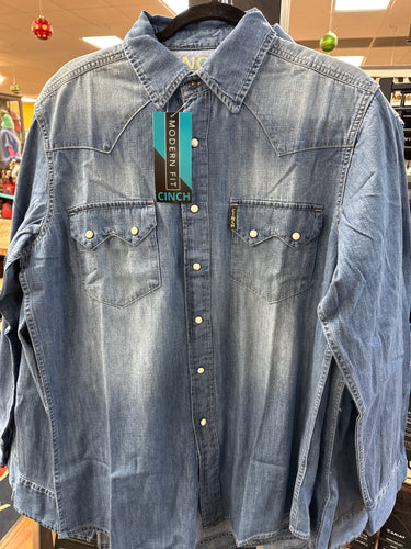 Men’s Cinch Denim Long Sleeve Snap Up