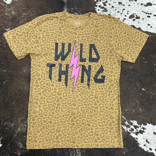Wild Thing with Neon Pink Glitter Tee.