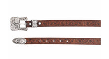 Load image into Gallery viewer, Women’s Floral Emboss Belt And Engraved Buckle