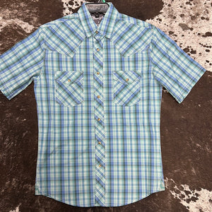Wrangler 20X Competition Short Sleeve Plaid Button Up.