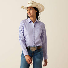 Load image into Gallery viewer, Ariat Sweet Lavender Team Kirby Stretch Shirt.