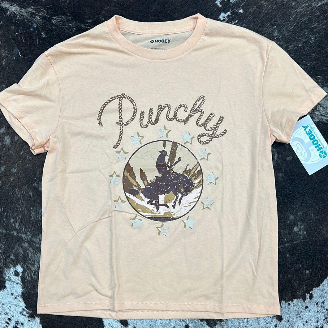 Ladies Hooey Peach Punchy Short Sleeve Tshirt