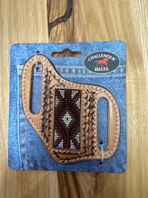 Load image into Gallery viewer, Western Basket Weave Tooled Leather Beaded Knife Sheath