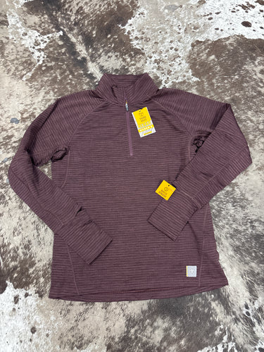 Women’s Rebar Gridwork Baselayer 1/4 Zip Lonf Sleeve T-Shirt.