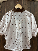 Load image into Gallery viewer, Women’s Pink And Brown Dot Blouse