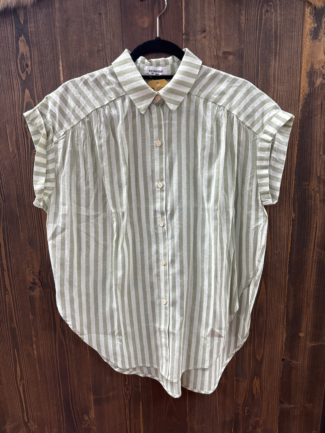 Women’s Striped Short Sleeve Blouse