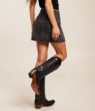 Load image into Gallery viewer, Women’s Circle G Black Embroidery Tall Top Snip Toe Boot