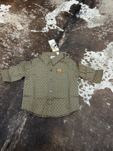 Load image into Gallery viewer, Baby Boy Cinch Brown &amp; Turquoise LS Button Up