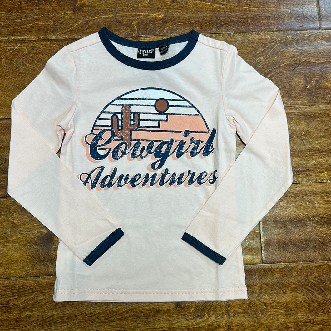 Girls “Cowgirl Adventure” Long Sleeve Tee.