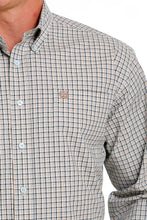 Load image into Gallery viewer, Cinch Blue Plaid Long Sleeve Buttondown Mens Shirt