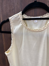 Load image into Gallery viewer, Women’s Wishlist Lace Trim Ribbed Tank Top