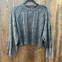 Load image into Gallery viewer, Deep Indigo Cropped Sweater