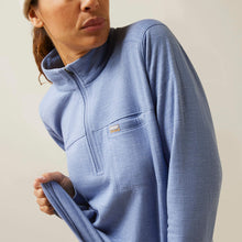 Load image into Gallery viewer, Ariat Womens Colony Blue Rebar Foundation 1/4 Zip Sweatshirt.