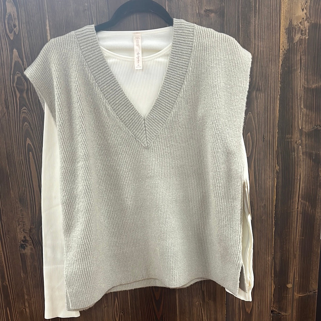 Sleeveless VNeck Sweater