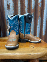 Load image into Gallery viewer, Old West Toddler Cyan Zip Up Boot