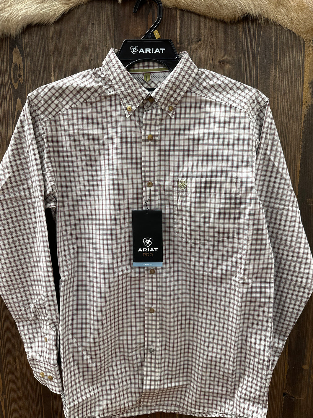 Ariat Men’s Pro Sultan LS Off White Shirt