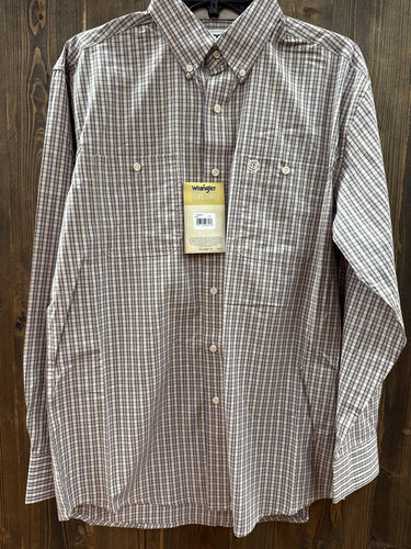 Wrangler Men's GS Plaid Button Up Shirt