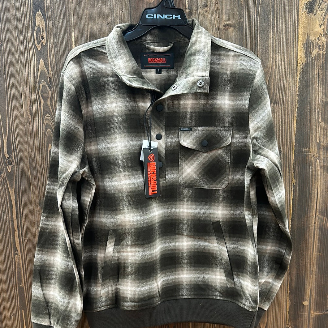 Men’s Rock&Roll Plaid Jacquard Pullover