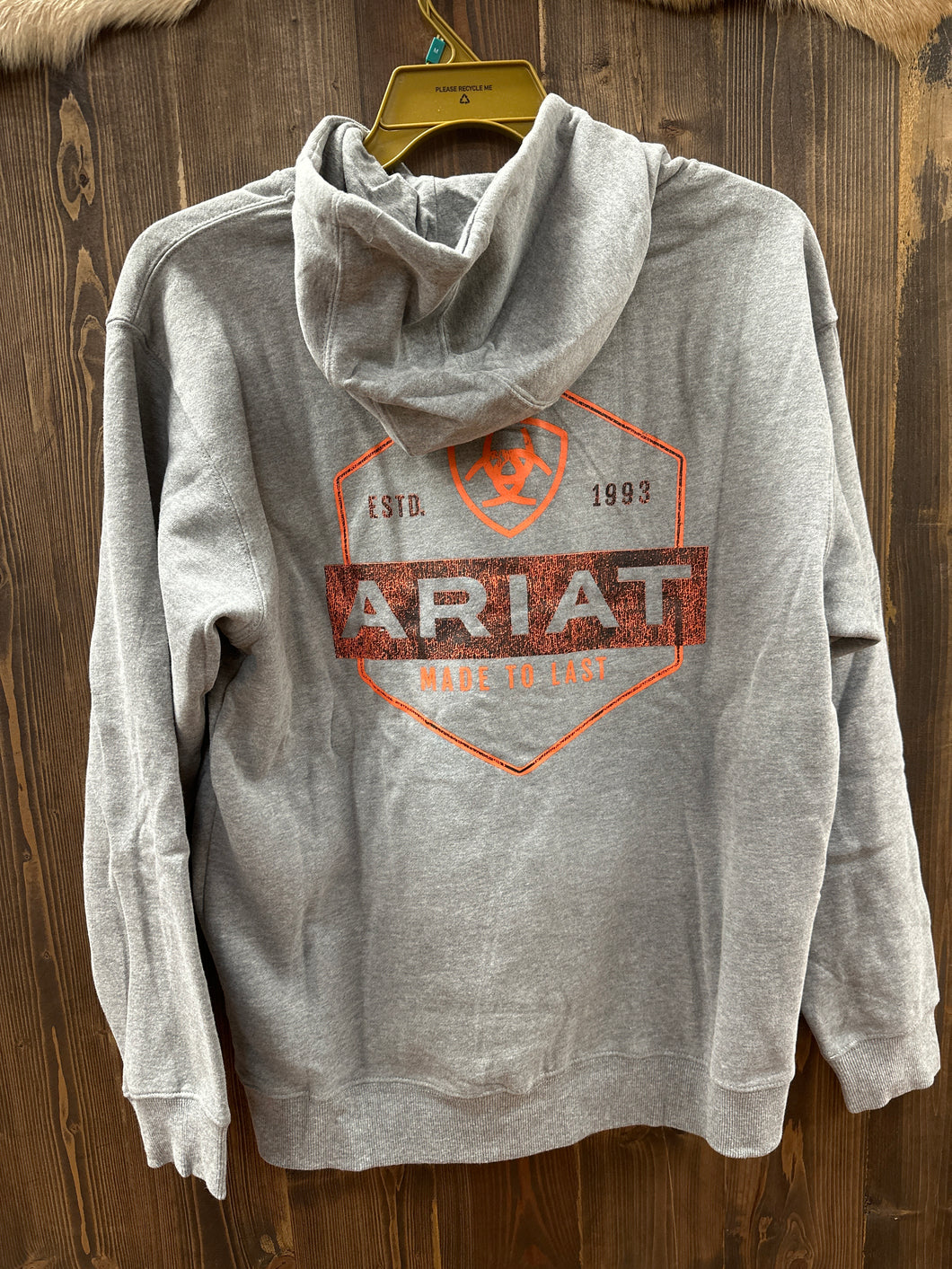 Ariat Men’s Bold Hex Hood Grey Heather