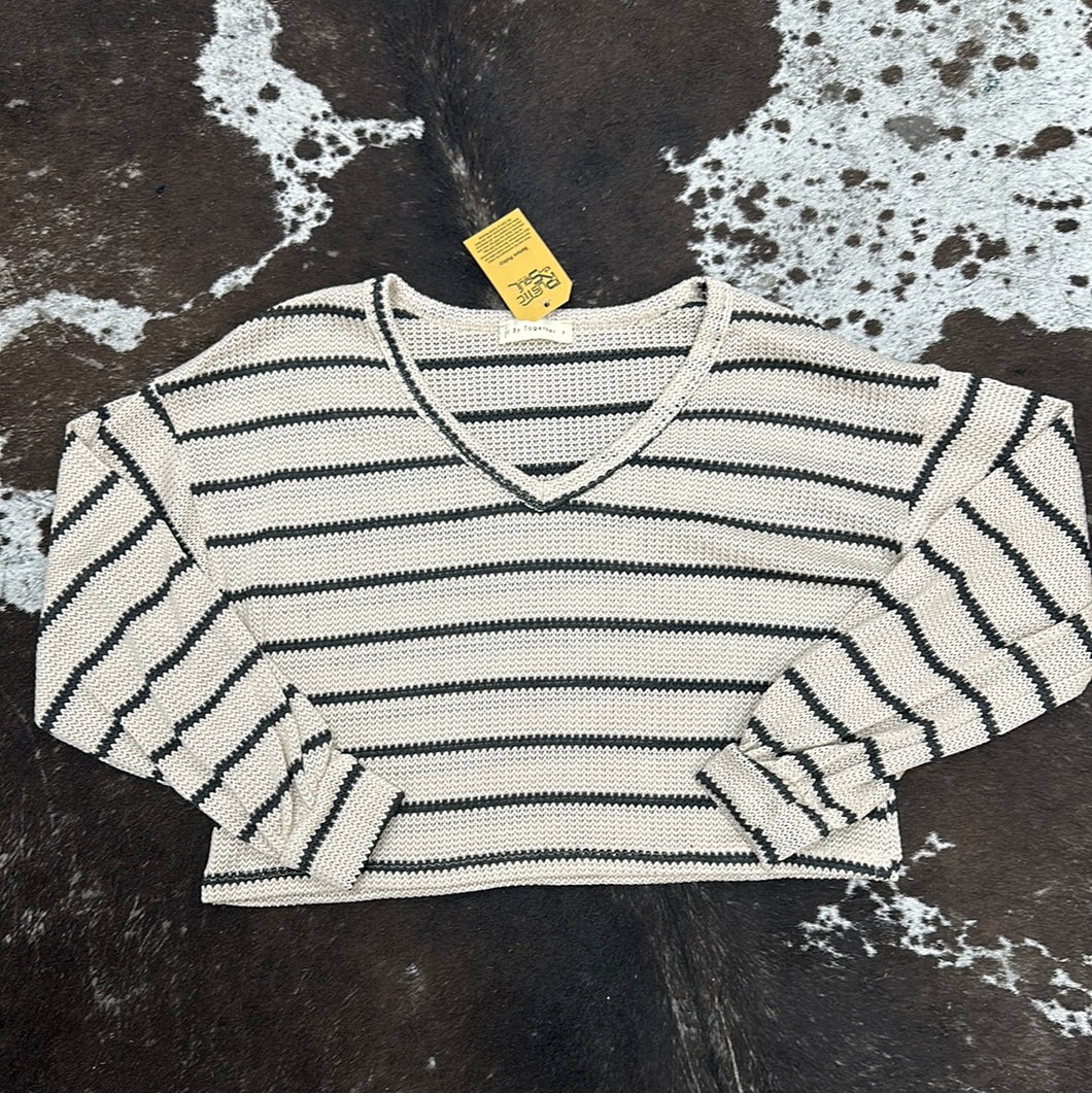 Womens Taupe/Charcoal Top.