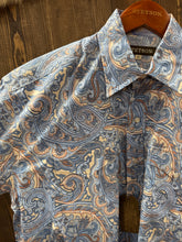 Load image into Gallery viewer, Stetson Blue Paisley Pearl Snap Shirt