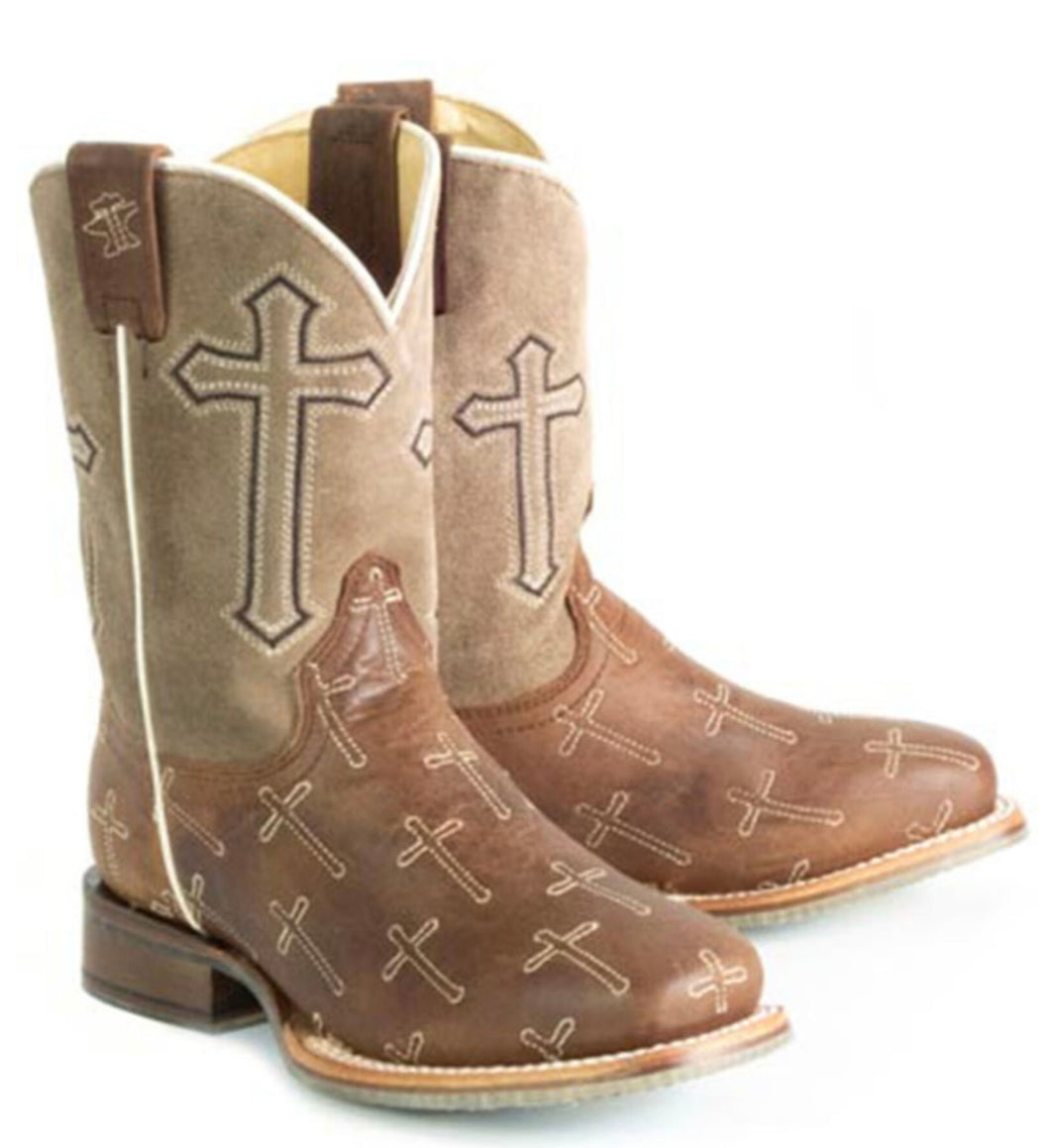 Tin Haul Boys' Holy Son Western Boots - Broad Square Toe