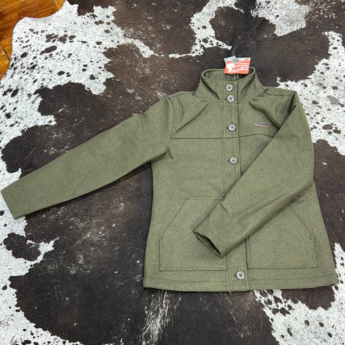 Women’s Cinch Olive Wooly Coat