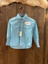 Load image into Gallery viewer, Boys LS Amarillo Y/Dyed Turquoise Plaid Button Up
