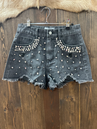 Blue B. Denim Rhinestone Shorts