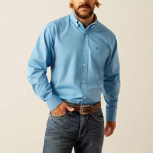 Load image into Gallery viewer, Ariat Mens Wrinkle Free Solid Blue Button Up.