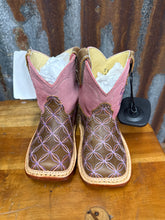 Load image into Gallery viewer, Infants Tin Haul Brown/Pink Cowgirl Twister/Pony Sole