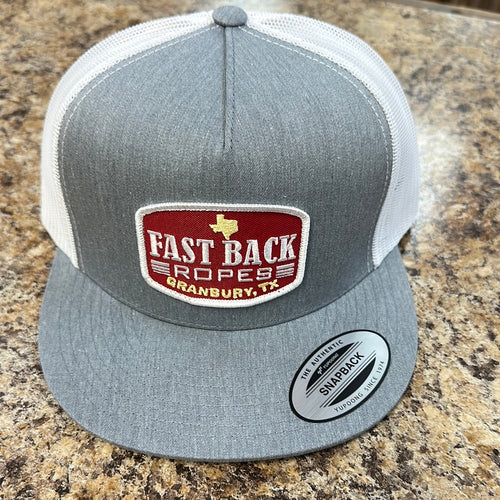 Red Dirt FB Team Roper Heather Grey/ White 5 Panel Hat.