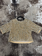 Load image into Gallery viewer, Women’s By Together Gold Brown Sequins Top