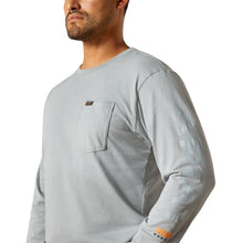 Load image into Gallery viewer, Men’s Rebar Monument Logo Pocket Long Sleeve Shirt.