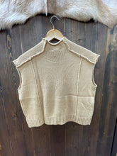 Load image into Gallery viewer, Mock Neck Exposed Seam Coco Knit Top