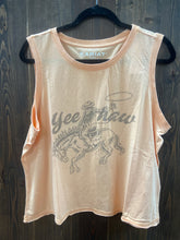 Load image into Gallery viewer, Ariat Woman’s Wild Roper YeeHaw Orange Chiffon Sleeveless Tank