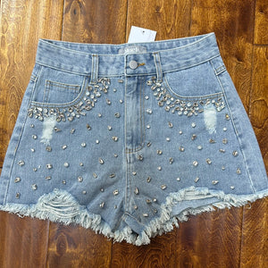 Blue B. Denim Rhinestone Shorts