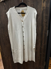 Load image into Gallery viewer, Maxi Button Up Sleeveless Cardigan.
