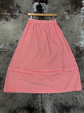 Load image into Gallery viewer, Red &amp; White Gingham Midi Skirt