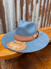Load image into Gallery viewer, Stampede Blue Flat Brim Felt Hat