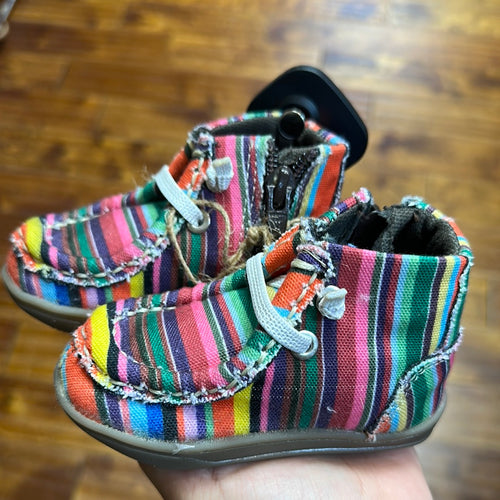 Roper Infants Driving Moc Pink Serape Shoe.