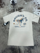 Load image into Gallery viewer, Hooey Men’s Roughy Co Tan Reactive Dye SS T-shirt With Blue And Orange Logo