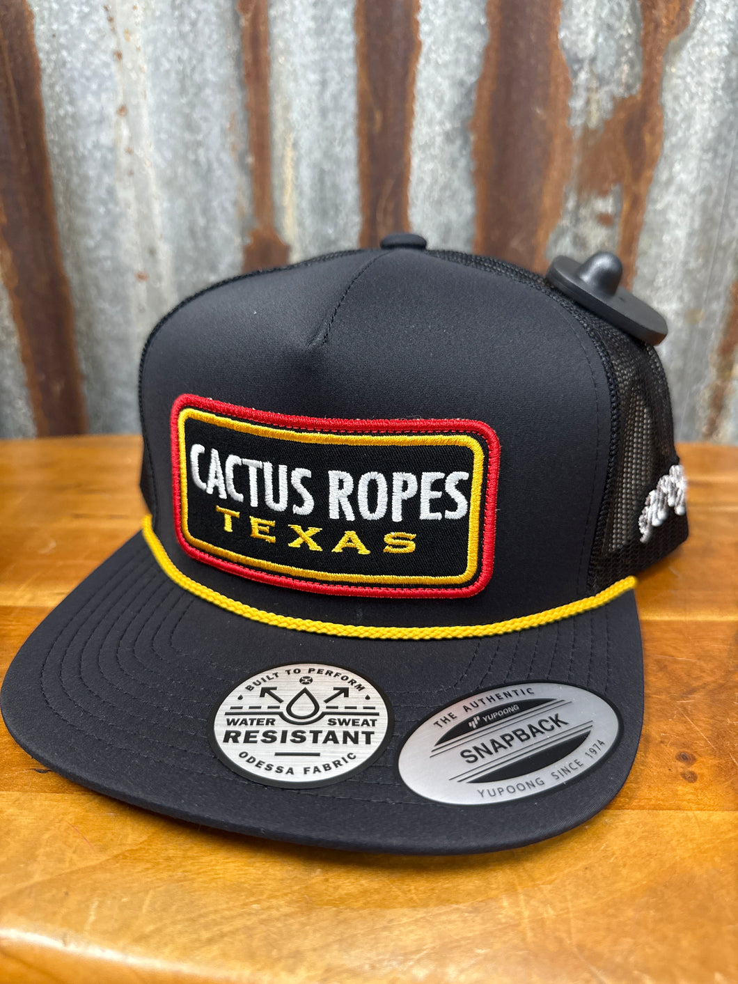 Hooey Cactus Ropes Texas Black/Red/Yellow Trucker  Rustic Soul