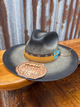 Load image into Gallery viewer, Stampede Flat Brim Charcoal Straw