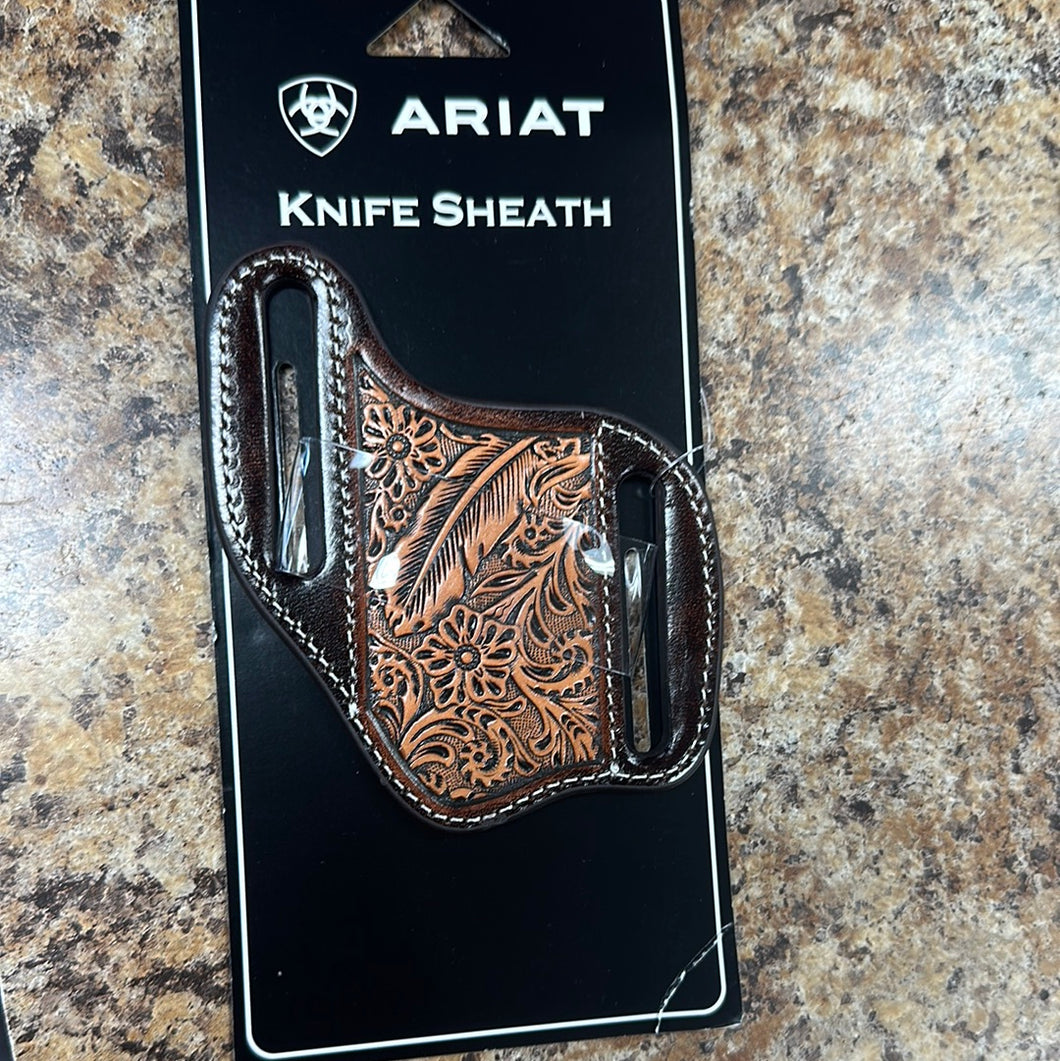 Ariat Pancake Floral Embossed Knife Sheath.