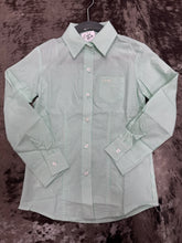 Load image into Gallery viewer, Cruel Girls LS Turquoise Striped Button Up