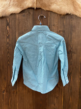 Load image into Gallery viewer, Boys LS Amarillo Y/Dyed Turquoise Plaid Button Up
