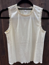 Load image into Gallery viewer, Women’s Wishlist Lace Trim Ribbed Tank Top